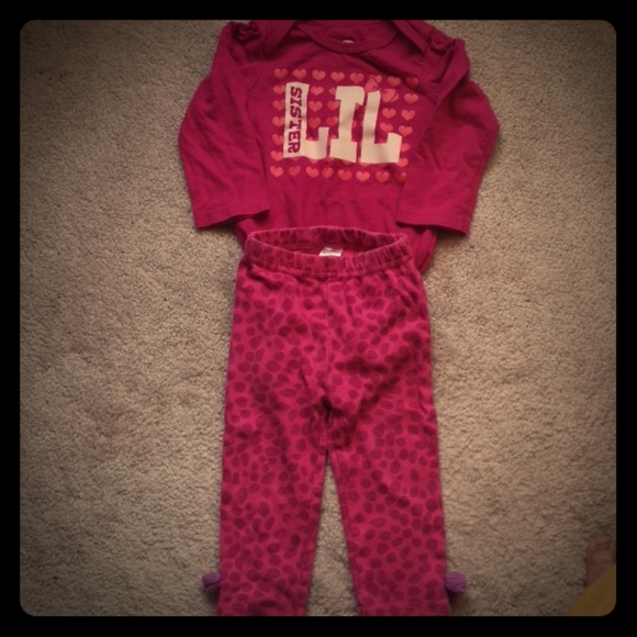 ❤️ 9-12 mo Little Sister 2 PCE outfit - Picture 1 of 5